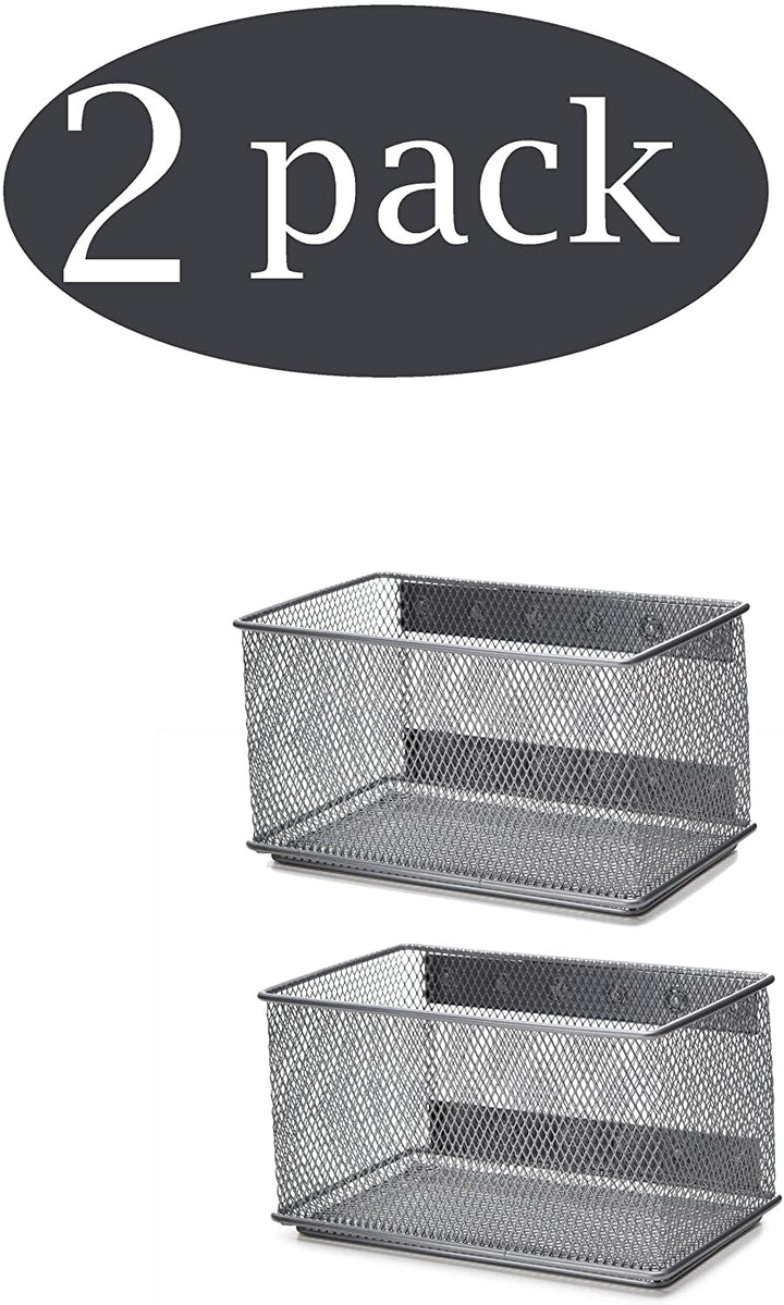 Wire Mesh Magnetic Storage Basket Trash Caddy Office