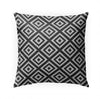 MISC Stairstep Diamond Bw Indoor|Outdoor Pillow by 18x18 Black Geometric Southwestern Polyester Removable Cover