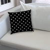 Diner Dot Black Indoor/Outdoor Pillow Sewn Closure Color Polka Dots Modern Contemporary Polyester Water Resistant