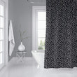 Leopard Grey Black Shower Curtain Black Animal Modern Contemporary Polyester