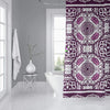 MISC Plum Shower Curtain by 71x74 Purple Geometric Traditional Polyester