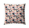 Christmas Cheer Pink Indoor|Outdoor Pillow by 18x18 Pink Geometric Modern Contemporary Polyester Removable Cover