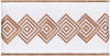 Turkish Cotton Diamonds Embroidered Latte Brown 2 Piece Bath Towel Set Terry Cloth