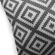 MISC Stairstep Diamond Bw Indoor|Outdoor Pillow by 18x18 Black Geometric Southwestern Polyester Removable Cover
