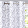 MISC Floral Tree Branch Pattern Blackout Window Curtain Grommet 2 Layer Panels 52'' Width X 84'' Length Grey French Country Polyester Thermal