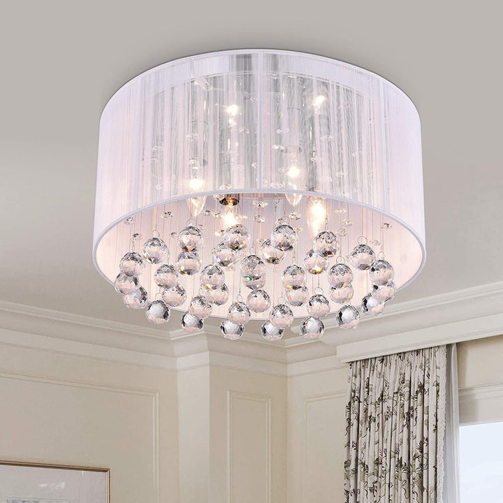 Chandelier White Modern Contemporary Traditional