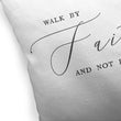 MISC Walk by Faith Indoor|Outdoor Pillow by 18x18 Black Global Polyester Removable Cover