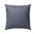MISC Navy Indoor|Outdoor Pillow by 18x18 Blue Geometric Southwestern Polyester Removable Cover