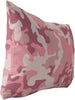 Camo Flow Pink Indoor|Outdoor Lumbar Pillow 20x14 Pink Geometric Modern Contemporary Polyester Removable Cover