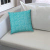 Water Wave Turquoise Indoor/Outdoor Pillow Sewn Closure Color Chevron Modern Contemporary Polyester Water Resistant