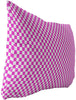 Checker Board Indoor|Outdoor Lumbar Pillow 20x14 Pink Geometric Modern Contemporary Polyester Removable Cover