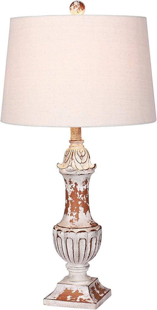 29 5 Distressed Decorative Urn Resin Table Lamp Antique Metallic Color
