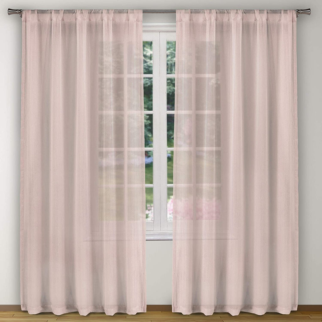MISC Pole Top Window Curtain Panel Pair Set Two 52x96 96 Inches Lilac Blue Pink Purple Solid Bohemian Eclectic Casual Farmhouse Polyester
