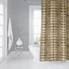 MISC X ray Shibori Mustard Shower Curtain by Brown Abstract Bohemian Eclectic Polyester