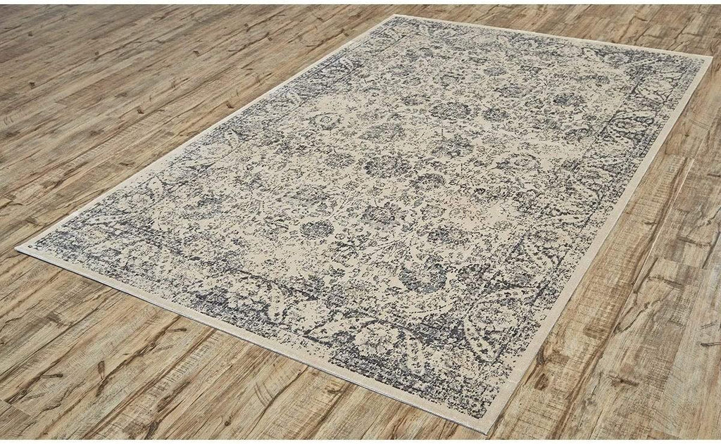 MISC Power loomed Art Silk Rug Ecru (5' X 7'6) 5' 7'6" Brown Abstract Synthetic Viscose Latex Free