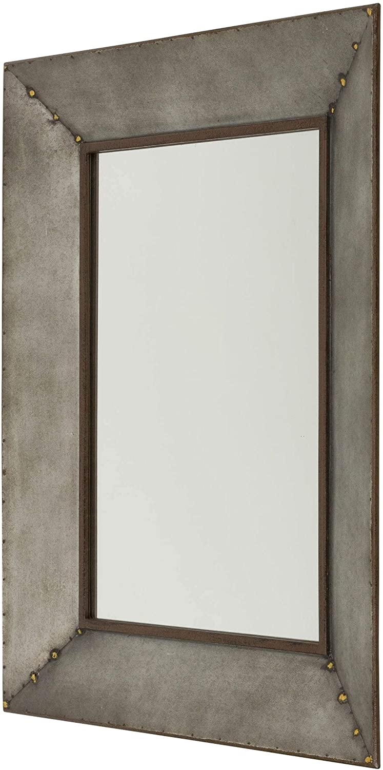 Farmhouse Wall Mirror N/ Grey Industrial