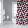 Black Red Shower Curtain by Red Dot Modern Contemporary Polyester