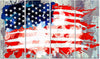 'Abstract Us Flag' Canvas 32 Wide X 16 High 1 Piece Modern Contemporary Traditional Rectangle Includes Hardware