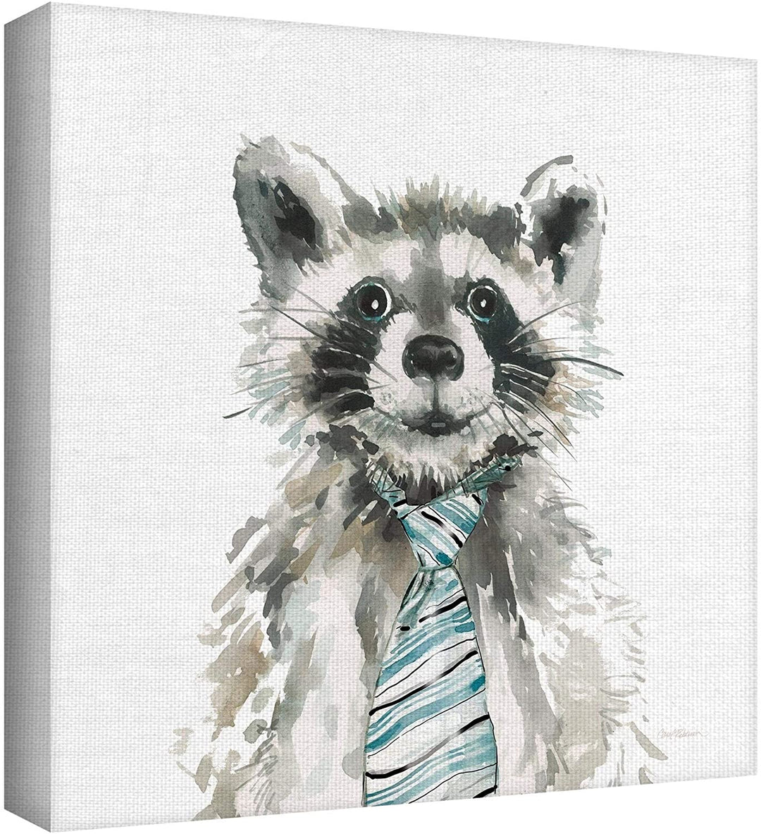 Fox Deer Rabbit Raccoon Robinson Wrapped Canvas Art Set 16x16x4 Square - Diamond Home USA