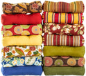 20 inch Outdoor Stripe Chair Cushion (Set 2) Green Red Yellow Striped Traditional Transitional Polyester Fade Resistant Uv Water