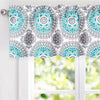 Unknown1 Medallion Pattern Room Darkening Rod Pocket Window Curtain Valance 52"  Width X 14  Length Color Modern Contemporary Polyester