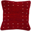 Dotted Red Wool Cotton Back Cushion Cover White Dot Modern Contemporary Handmade