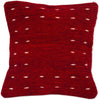Dotted Red Wool Cotton Back Cushion Cover White Dot Modern Contemporary Handmade