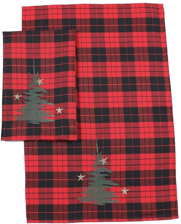 Christmas Tree Decorative Tartan Towels 14