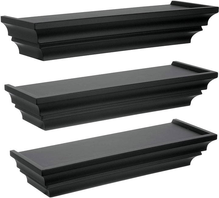 Kg Wall Shelf Set 3 Black