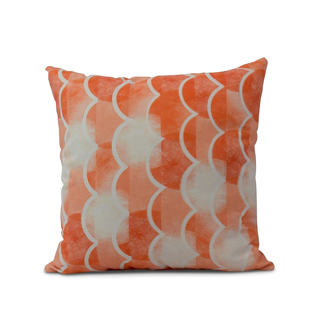 20 X 20 Orange White Geometric Throw Pillow Casual Color