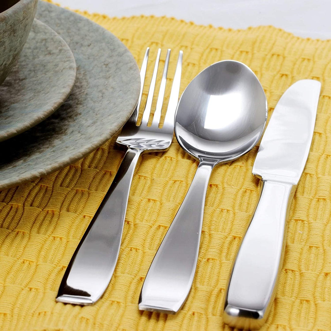 20 Flatware Set Silver Stainless Steel - Diamond Home USA