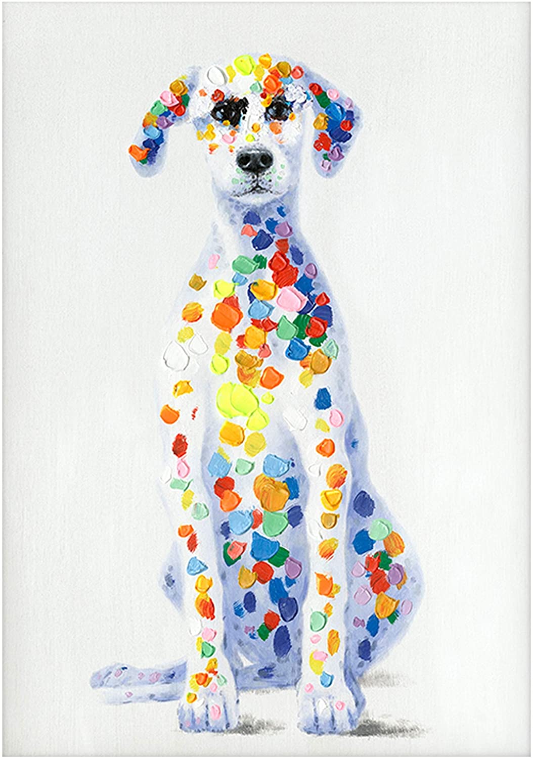 Sun Loving Doggy' Original Multicolor andpainted Wall Art