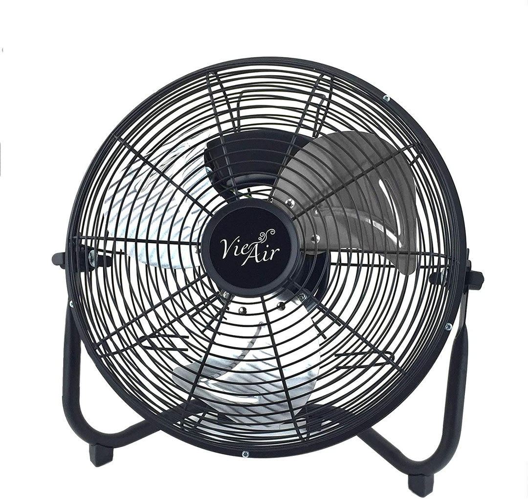 18in Industrial Heavy Duty Three Speed Floor Fan Black Metal