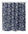 Unknown1 Geometric Floral Shower Curtain Blue Modern Contemporary Polyester