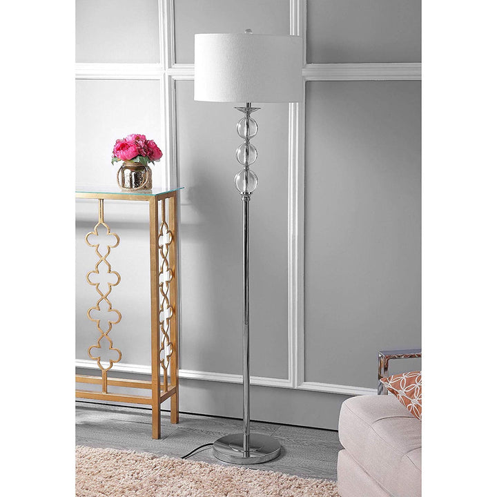 Modern Globe Floor Lamp 62" Crystal Glass Reading Light