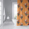 MISC Shower Curtain by 71x74 Orange Floral Cottage Polyester