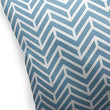 Chevron Ocean Indoor|Outdoor Pillow by Greener 18x18 Blue Chevron Modern Contemporary Polyester Removable Cover