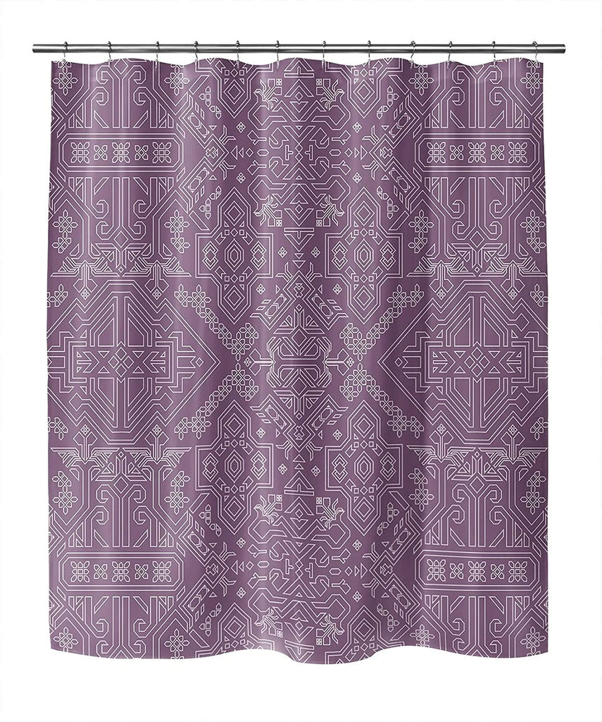 MISC Purple Shower Curtain by 71x74 Purple Geometric Southwestern Polyester