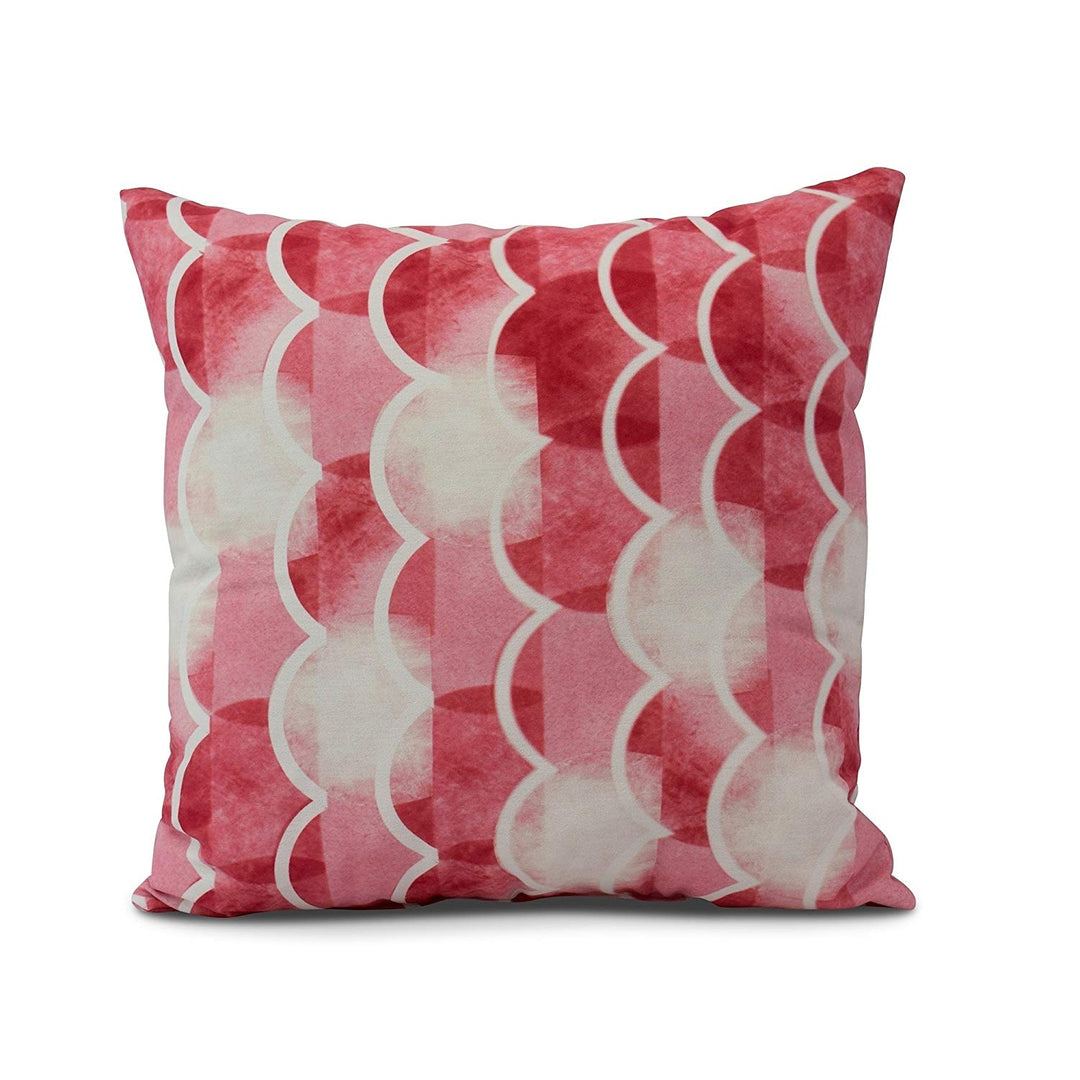 20 X 20 Red White Geometric Throw Pillow asual olor Fade