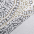 Unknown1 Pastel Damask Printed Window Valance 52 X 14 Beige Grey Geometric Mid Century Modern Contemporary Polyester