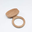Teak Towel Ring 6" W X 9 1/2" H 2" D Brown Wood Natural Finish