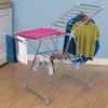 Collapsible Adjustable Metal Clothes Drying Rack Grey Silver