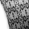 MISC Tribal Black Indoor|Outdoor Pillow by 18x18 Black Geometric Southwestern Polyester Removable Cover