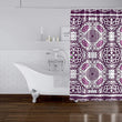 MISC Plum Shower Curtain by 71x74 Purple Geometric Traditional Polyester