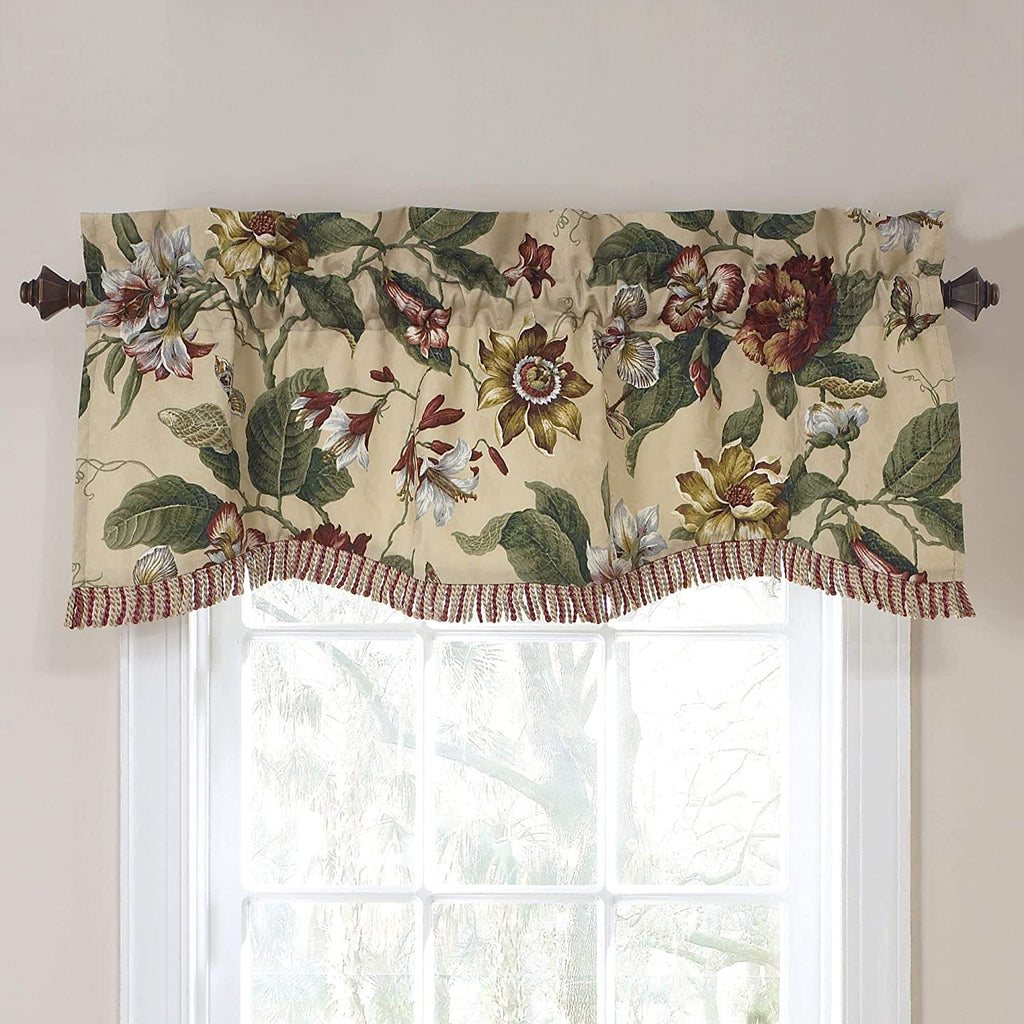 Springs Lined Window Valance Color Floral Casual 100% Cotton