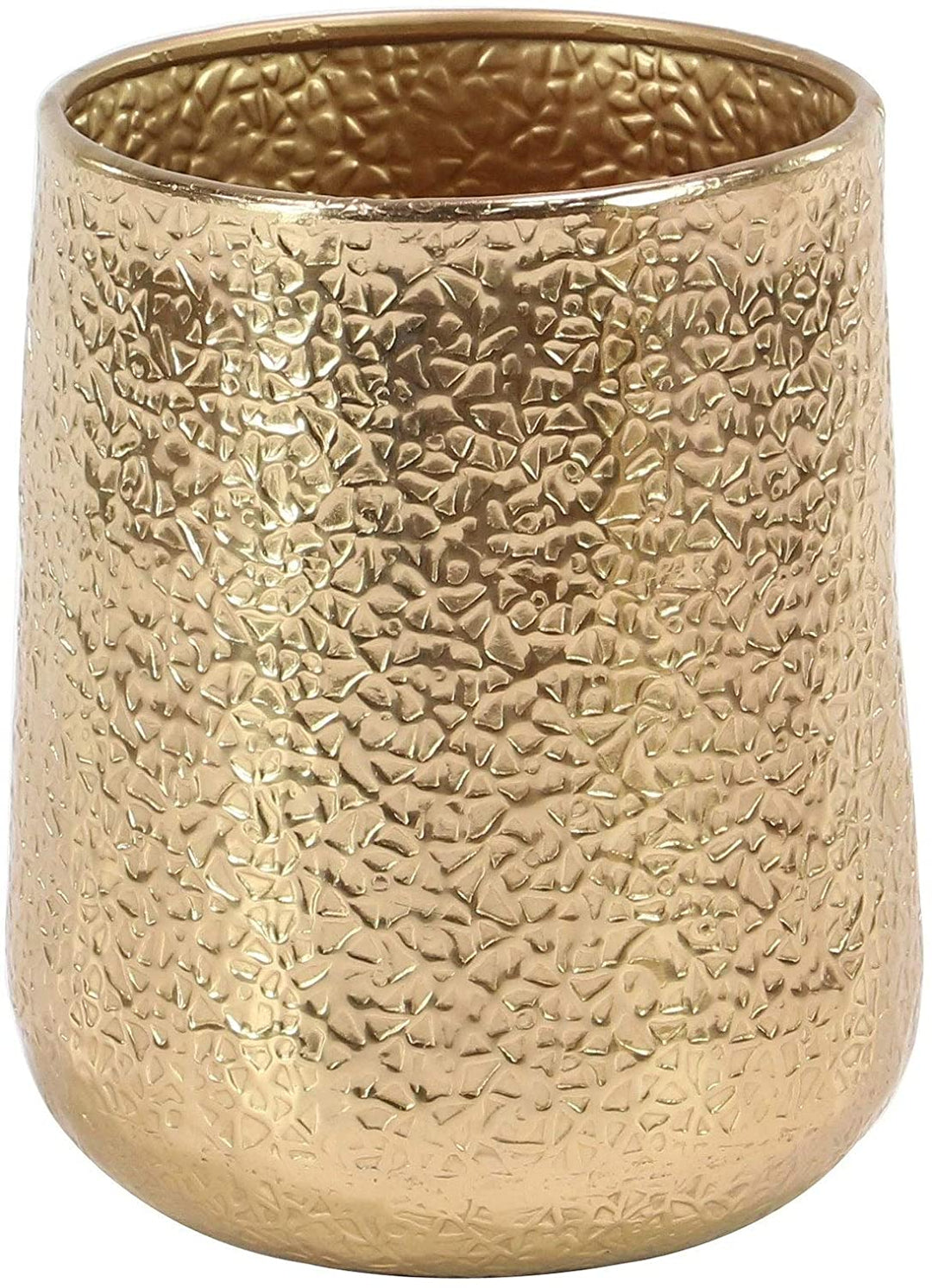 Set 3 Modern 12 16 20 Inch Round Gold Planters Contemporary - Diamond Home USA