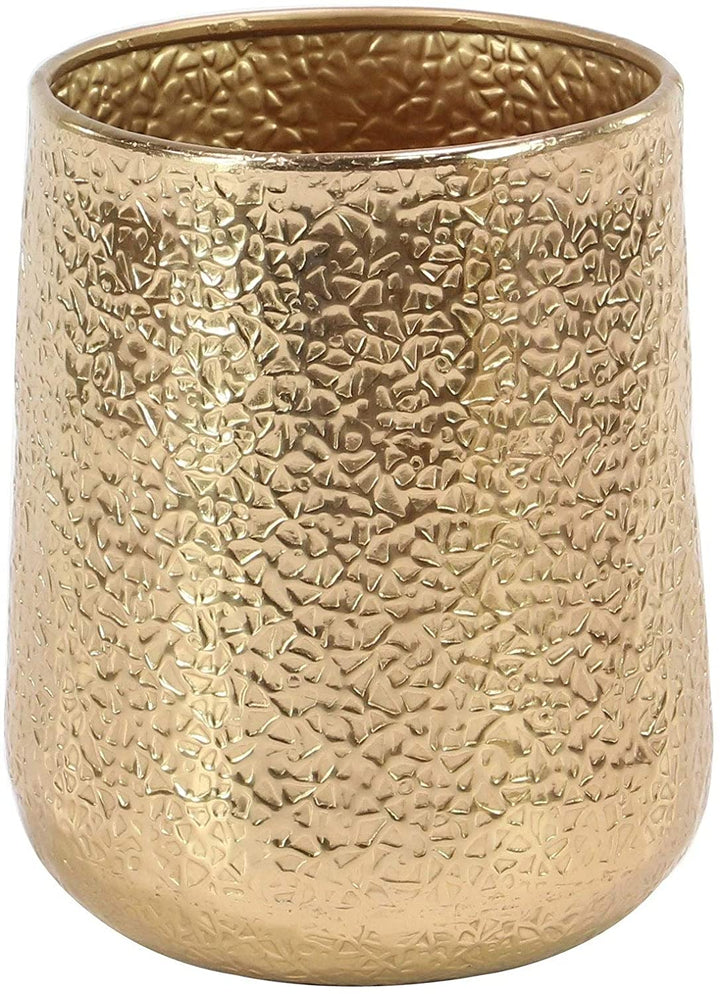 Set 3 Modern 12 16 20 Inch Round Gold Planters Contemporary - Diamond Home USA