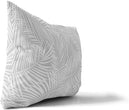 MISC Palm Play Grey Lumbar Pillow by Grey Floral Nautical Coastal Polyester Single Removable Cover