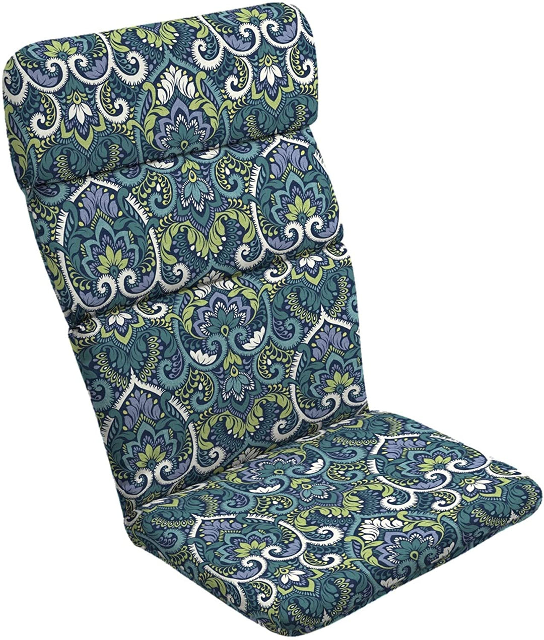 Sapphire Outdoor Chair Cushion Blue Damask Polyester Fade