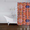 MISC Orange Shower Curtain by 71x74 Orange Geometric Southwestern Polyester